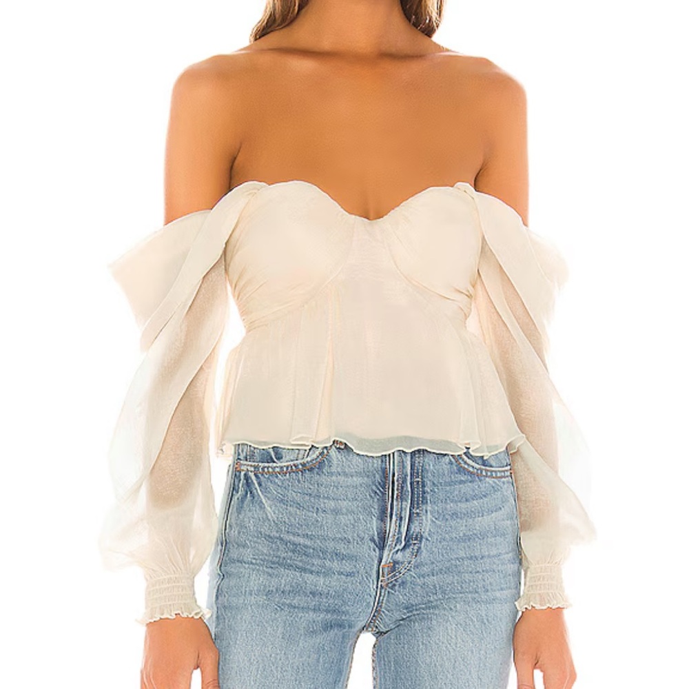 Revolve Burna Blouse in Cream